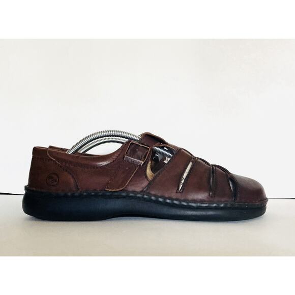 Birkenstock Footprints Leather Fisherman M 11, EU 44 Brwn Madeira Clsd Sandals - Picture 6 of 9